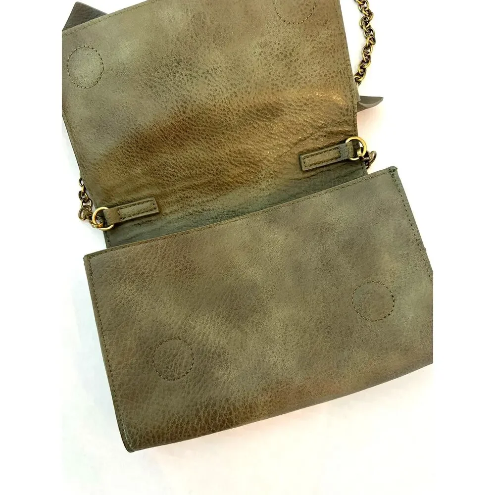 Anthropologie Bella Bow Vegan Leather Crossbody Bag